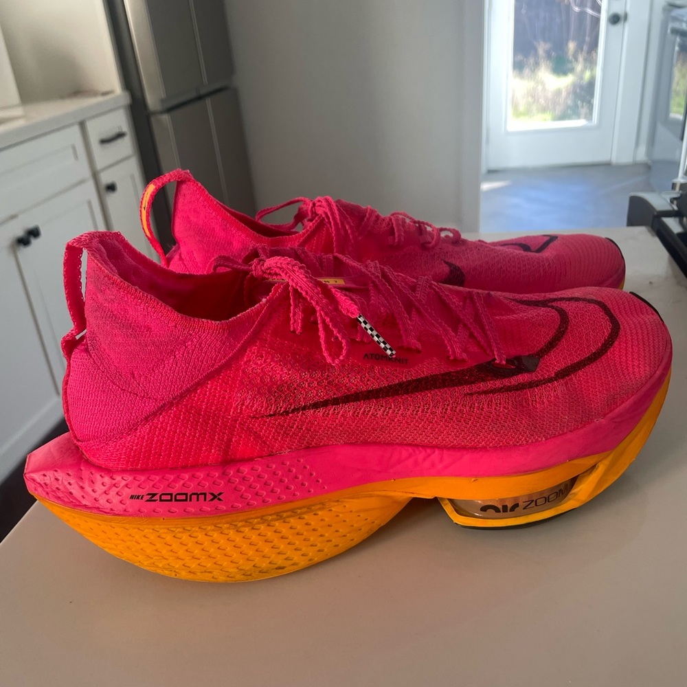 Nike Alphafly 2. Worn 3-4 times just didn't like the fit and how I ran in them.